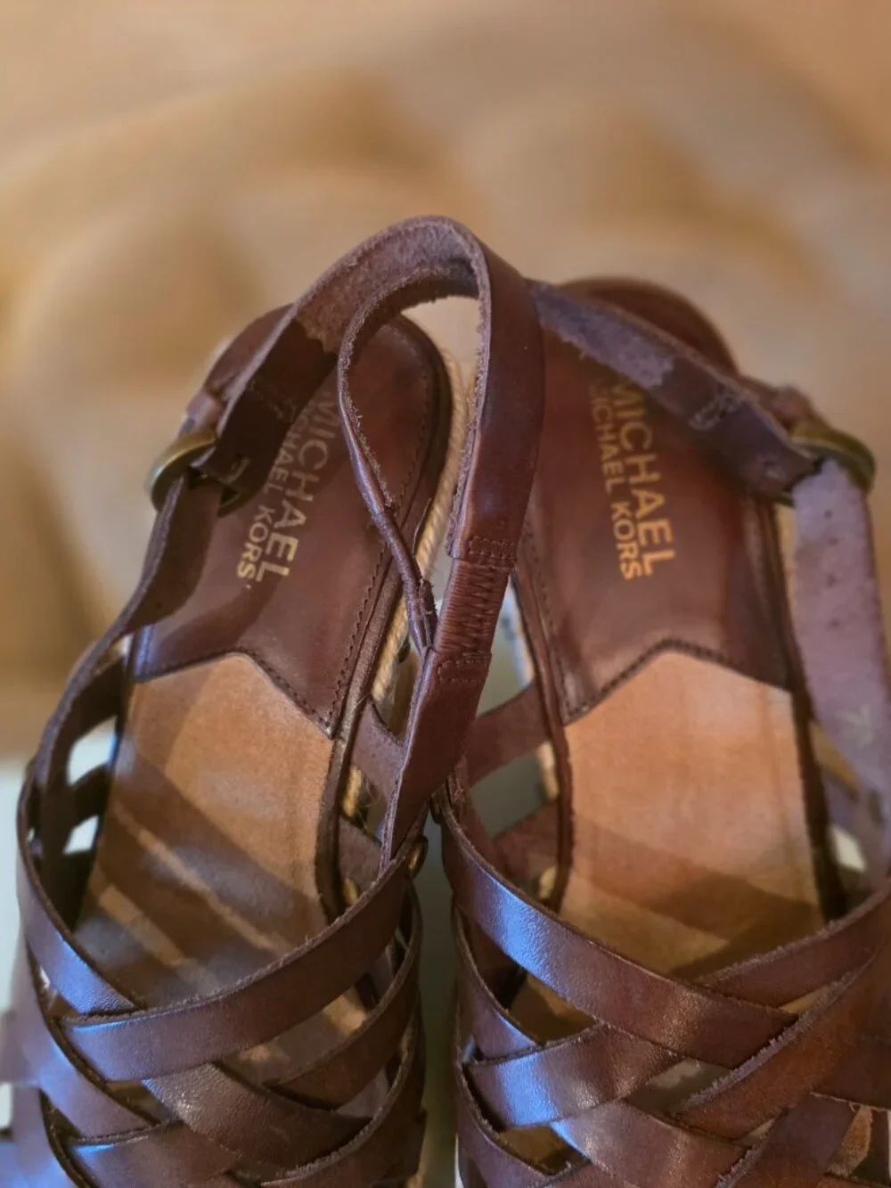 MICHAEL Michael Kors Brown Wedge Sandals